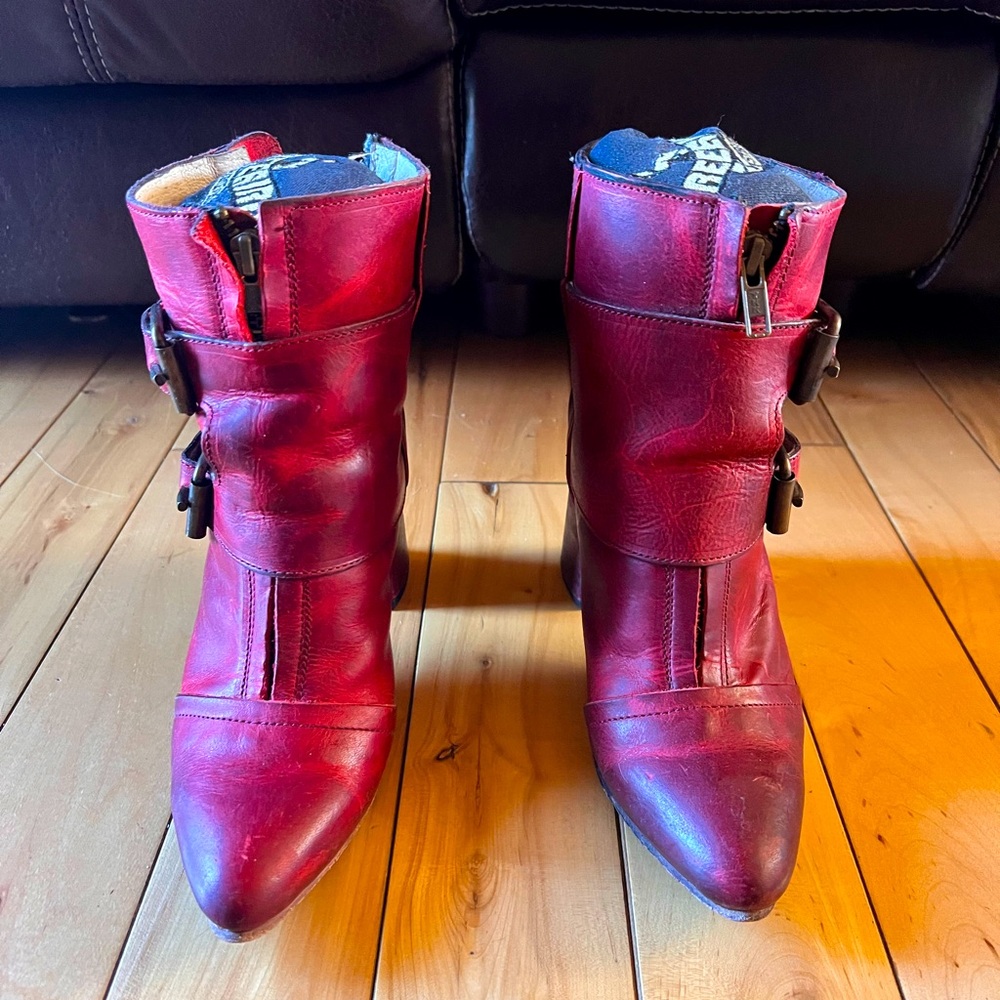 Gently Used Freebird Size 7 Red Joey Bootie - image 1